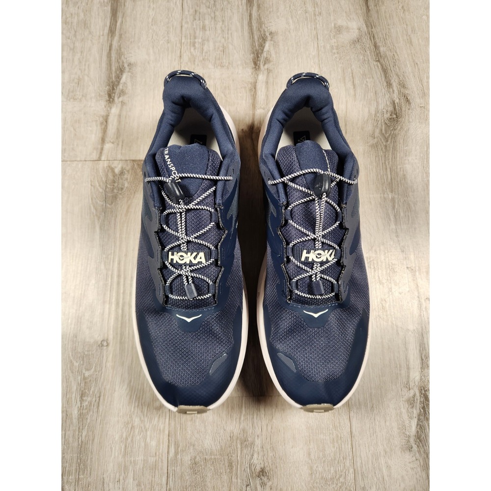 Hoka One One Men's Navy Blue and White Athletic Running Shoes - Picture 5 of 8
